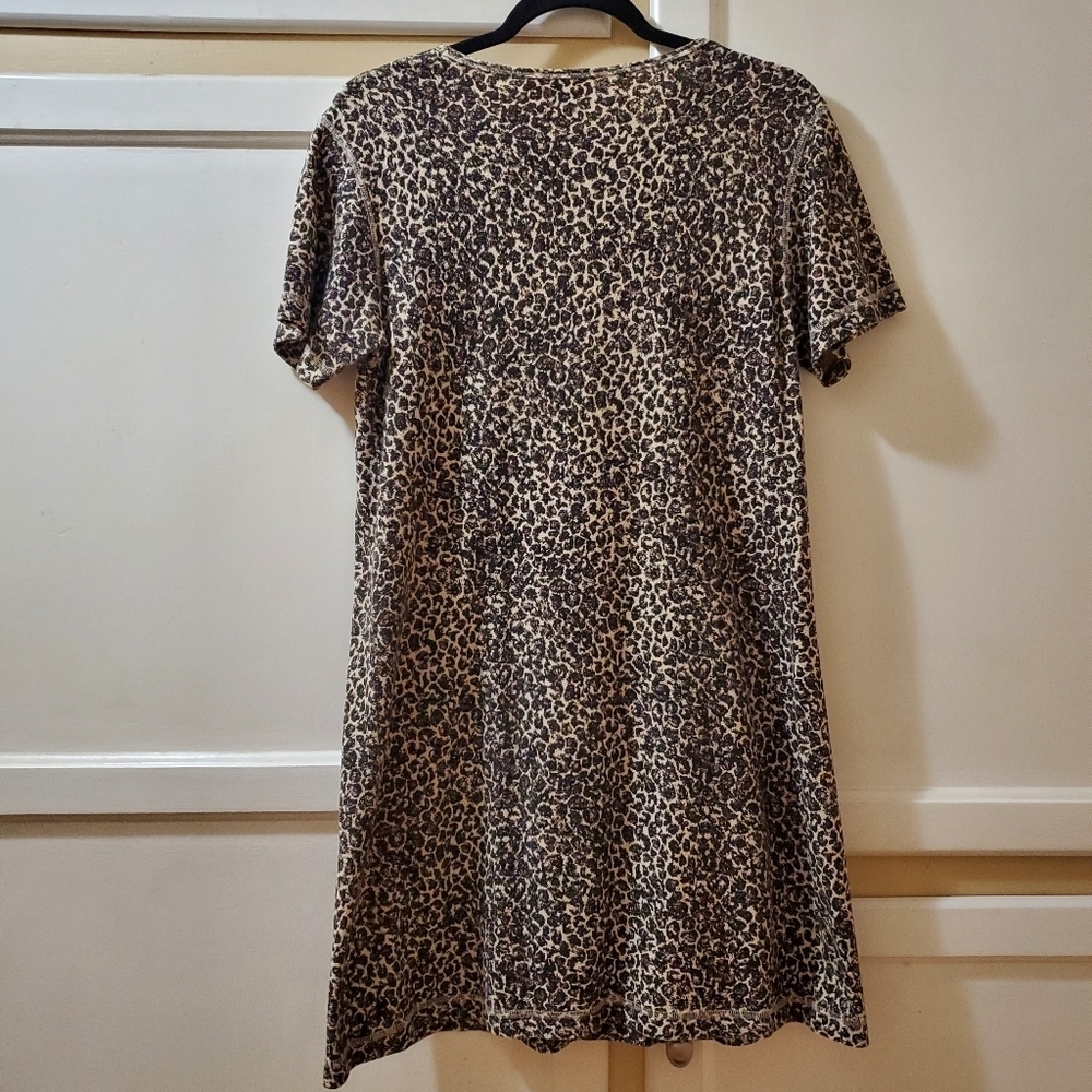 Liz & Co Women's Casual Short-sleeved Leopard Print Dress - Picture 8 of 9
